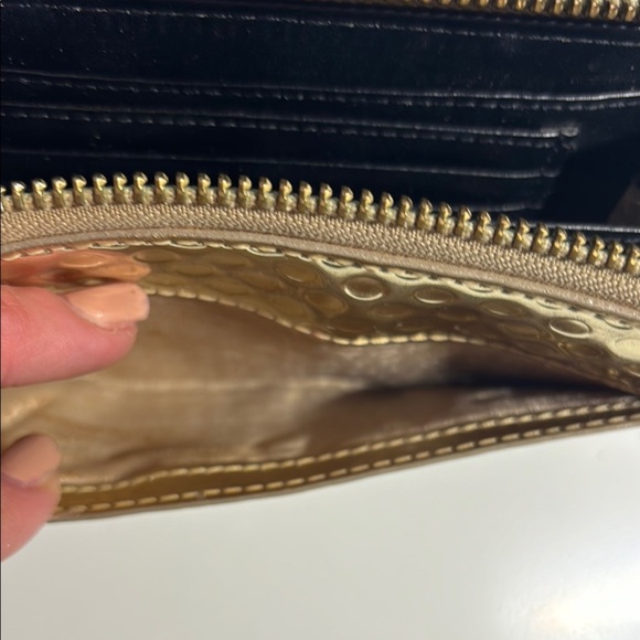 Kate Spade Gold Textured Wristlet - Picture 7 of 9